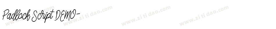 Padlock Script DEMO字体转换